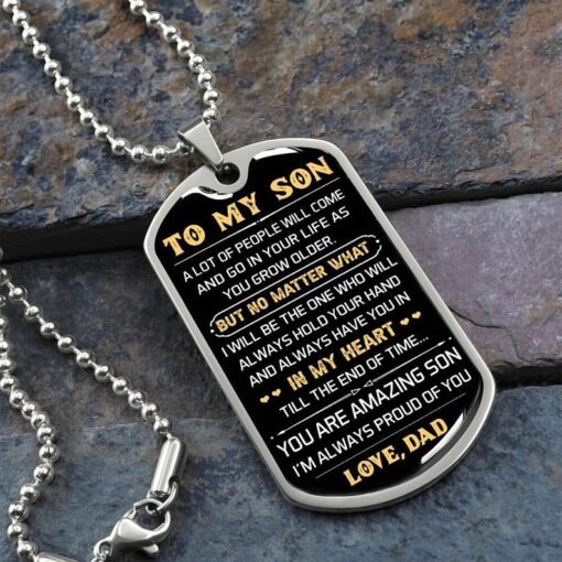 To My Son From Dad-Dog Tag