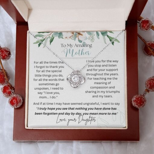 To My Mom Necklace, Amazing Mom Necklace, Mom Birthday Gift from Daughter, Mommy Gift, Christmas Gifts