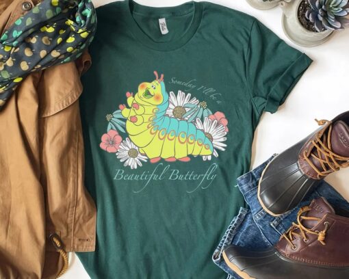 Disney Pixar A Bug’s Life Heimlich Beautiful Butterfly Shirt Magic Kingdom Holiday Unisex T-shirt Family Birthday Gift