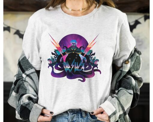 Disney Villains Ursula 90s Rock Band Neon Shirt, Disneyland Vacation Holiday Trip