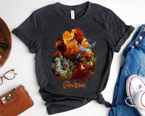 Disney Lion King Characters Main Cast Poster Graphic Shirt