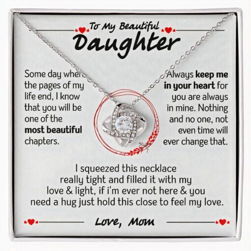 To My Daughter Necklace, Daughter Gift from Mom, Mom, Daughter Birthday Gift, Christmas Gift for Her