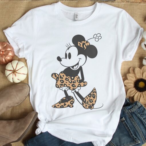 Disney Minnie Mouse Cheetah Leopard Print Outfit T-shirt