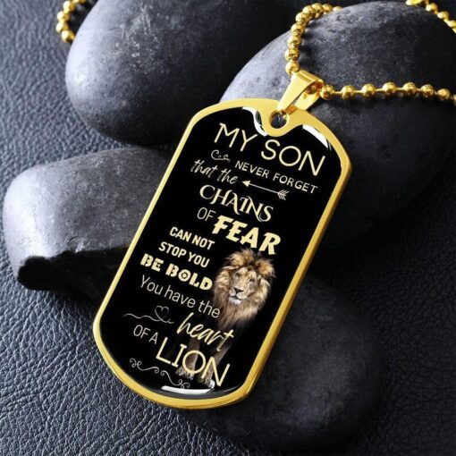 Son Dog Tag Necklace, Gift for Son, To Son from Mom or Dad, Dog Tag Chain, Military Dog Tag Necklace, Son gifts