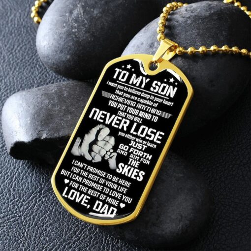 BESTSELLER To Son Dog Tag Necklace, Gift for Son, Dog Tag For Son, Son Gift from Dad, Dog Tag Necklace, Son Birthday