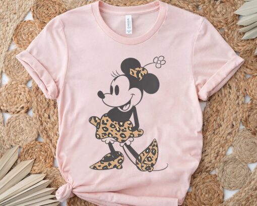 Disney Minnie Mouse Cheetah Leopard Print Outfit T-shirt