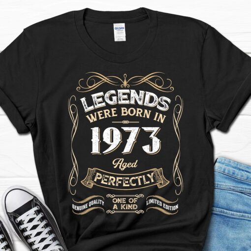 50th Birthday Gift for Men, Legends Were Born In 1973, 50 Birthday Men's Gift, Husband Birthday T-Shirt, Turning 50 Gift