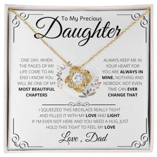 Personalized Daughter Necklace Gift From Dad | Gifts | To My Daughter from Dad | Christmas Gift | Birthday Gift