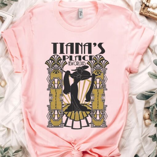 Disney Princess And The Frog Tiana's Place Art Deco Poster Shirt