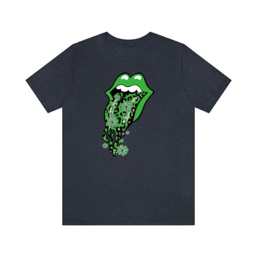 St Patrick's Day Dripping Lips Tshirt, Shamrock Lips Shirt, Cute Patrick Day Shirt, Lips Tongue Shirt