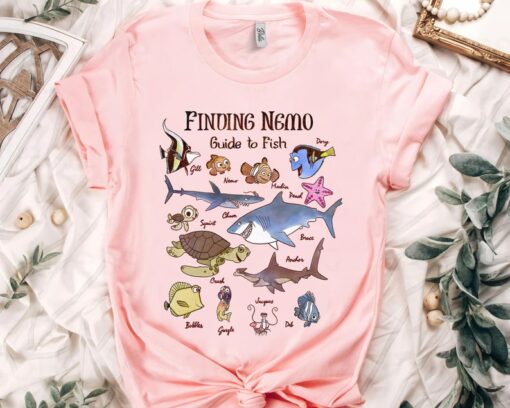 Disney Pixar Finding Nemo Squad Fish Guide Graphic Shirt