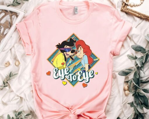 Retro 90s Disney Couples A Goofy Movie Powerline Roxanne Eye To Eye Shirt