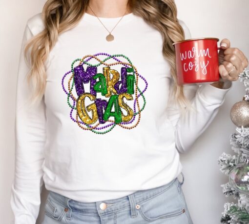 Mardi Gras Long Sleeve, New Orleans Long Sleeve, Mardi Gras Party, Fat Tuesday Long Sleeve