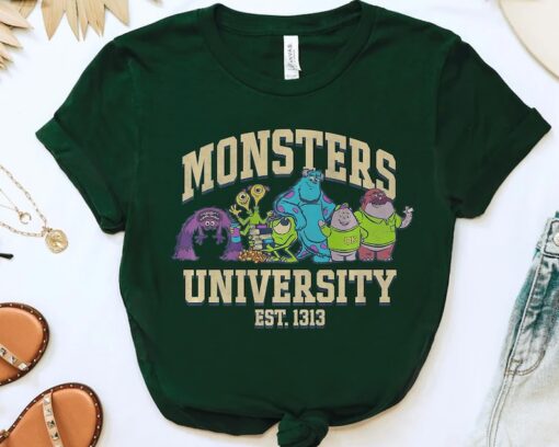 Disney Pixar Retro 90s Monsters University Est. 1313 Group Shot Shirt