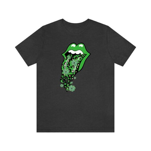 St Patrick's Day Dripping Lips Tshirt, Shamrock Lips Shirt, Cute Patrick Day Shirt, Lips Tongue Shirt