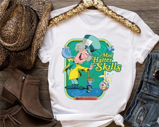 Disney Alice in Wonderland Retro Mad Hatter Skills Shirt