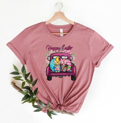 Happy Easter Gnomes Truck Shirt, Gnomes Shirt, Easter Day Shirts, Cute Easter Sweatshirt, Easter Day Shirt Woman