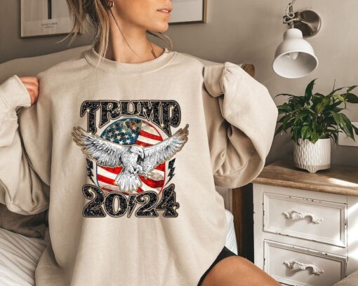 Trump 2024 MAGA Distressed Unisex Sweatshirt,MAGA Shirt,Donald Trump 2024, Republican Shirt, Republican Gift