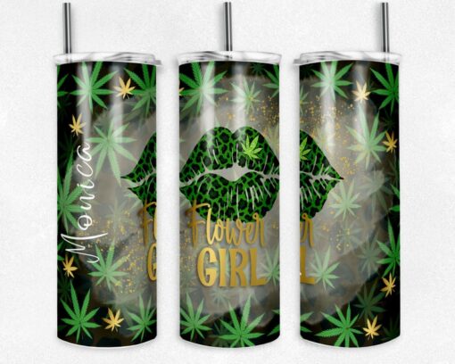 Personalized Weed Marijuana Tumbler, Leopard Lips Funny Cannabis Tumbler, Funny Tumbler Gift, Funny Gift for Her