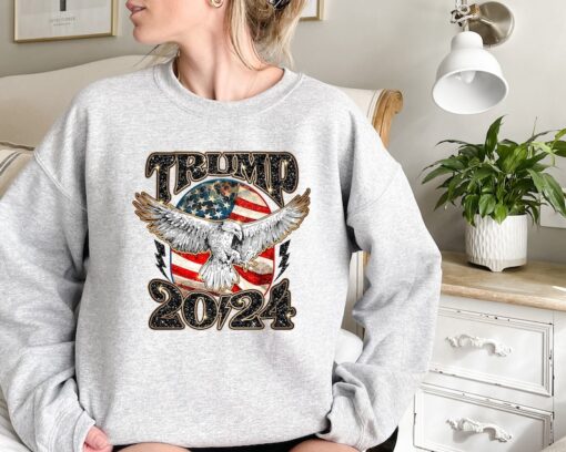 Trump 2024 MAGA Distressed Unisex Sweatshirt,MAGA Shirt,Donald Trump 2024, Republican Shirt, Republican Gift