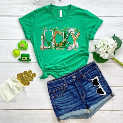 Nurse St Patricks Day Shirt, Lucky Nurse Shirt, Nurse Gift for Women, Nurse St Patricks Gift, Nurse Shamrock Shirt