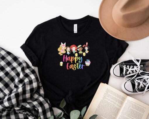 Disney Princess Happy Easter Shirt, Happy Easter Shirt Sweatshirt Hoodie, Rapunzel Belle Snow White Arial Tiana Shirt