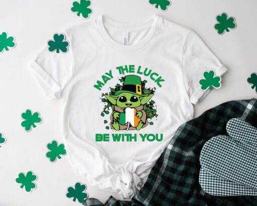 May The Luck Be With You Shirt, St Patrick Day shirt, Baby Yoda St. Patrick Shirt, Disney St. Patrick's Shirt