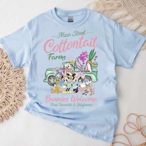 Disney Easter Main Street Cottontail Farms Shirt, Mickey and Friends Easter Bunny Shirt, Disney Easter Truck