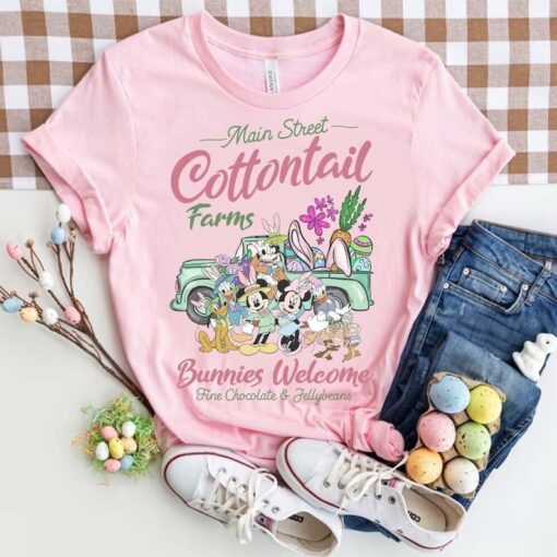 Disney Easter Main Street Cottontail Farms Shirt, Mickey and Friends Easter Bunny Shirt, Disney Easter Truck