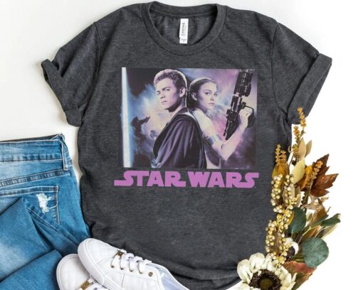 Star Wars Padme & Anakin Skywalker Portrait Retro 1977 Shirt