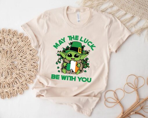 May The Luck Be With You Shirt, St Patrick Day shirt, Baby Yoda St. Patrick Shirt, Disney St. Patrick's Shirt