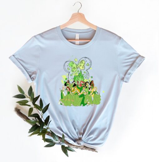 Disney Princess St Patricks Day T-Shirt, Disney Princess Shamrock Shirt, Saint Patrick’s Day Family Matching Shirt