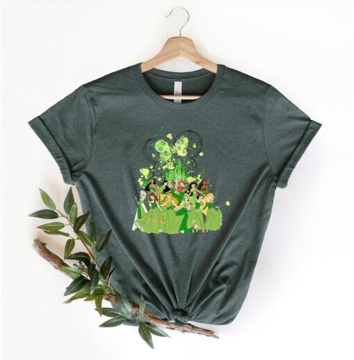 Disney Princess St Patricks Day T-Shirt, Disney Princess Shamrock Shirt, Saint Patrick’s Day Family Matching Shirt