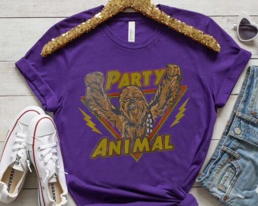 Star Wars Chewie Chewbacca Party Animal Portrait Retro Shirt