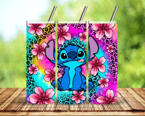 Stitch Hibiscus Sublimation Tumbler