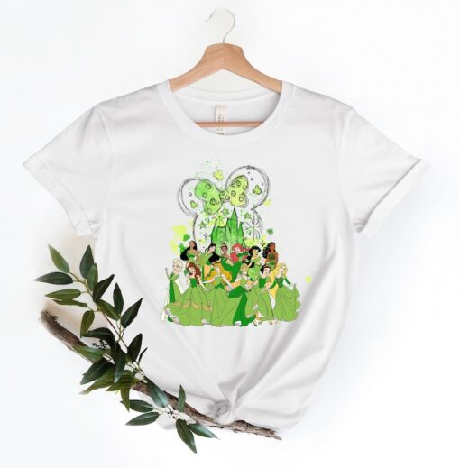 Disney Princess St Patricks Day T-Shirt, Disney Princess Shamrock Shirt, Saint Patrick’s Day Family Matching Shirt