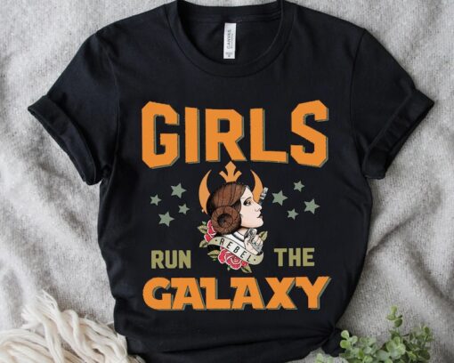 Retro Star Wars Leia Princess Girls Run the Galaxy Shirt