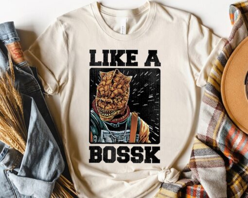 Funny Star Wars Bounty Hunter Like a Bossk Graphic Retro Shirt