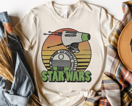 Retro Star Wars Droids The Rise of Skywalker D-0 Distressed Shirt