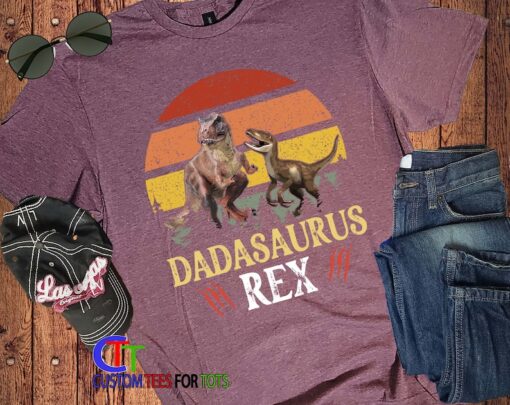 DadaSaurus Rex Shirt - Funny Dad a Saurus Dinosaur Fathers day shirt - Dadasaurus birthday or fathers day gift idea