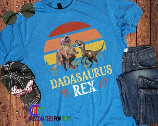 DadaSaurus Rex Shirt - Funny Dad a Saurus Dinosaur Fathers day shirt - Dadasaurus birthday or fathers day gift idea