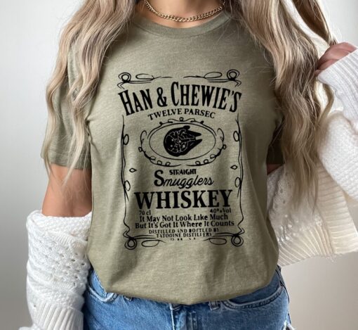 Star Wars Han&Chewie's Twelve Parsec Whiskey Shirt,Straight Smuggler Whiskey Shirt,Funny StarWars Gift