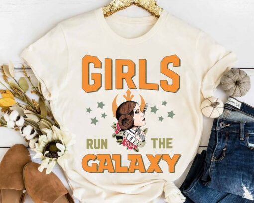 Retro Star Wars Leia Princess Girls Run the Galaxy Shirt