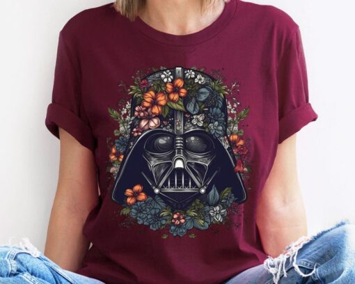 Star Wars Darth Vader Face Interleaved Floral Shirt/ Star Wars Celebration / May the 4th Be With You / Galaxy's Edge /