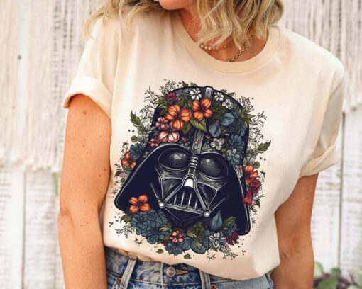 Star Wars Darth Vader Face Interleaved Floral Shirt/ Star Wars Celebration / May the 4th Be With You / Galaxy's Edge /