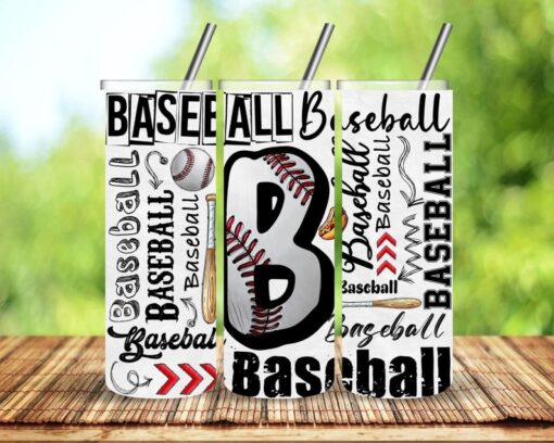 Baseball Wordy Sublimation Tumbler