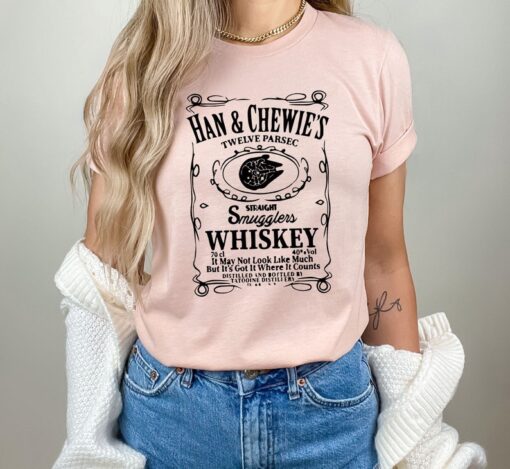 Star Wars Han&Chewie's Twelve Parsec Whiskey Shirt,Straight Smuggler Whiskey Shirt,Funny StarWars Gift