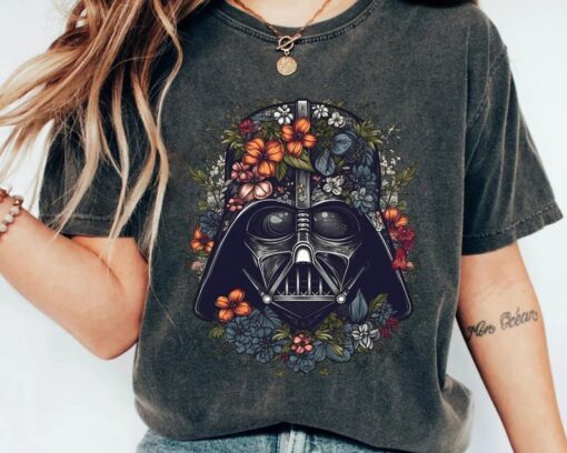 Star Wars Darth Vader Face Interleaved Floral Shirt/ Star Wars Celebration / May the 4th Be With You / Galaxy's Edge /