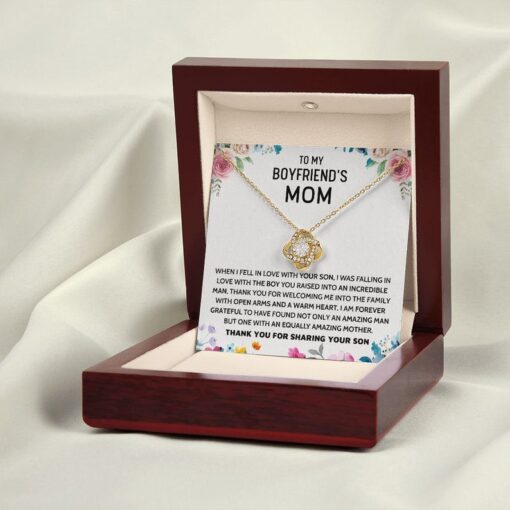 To My Boyfriends Mom Necklace, Mothers Day Gifts For Boyfriends Mom From Girlfriend