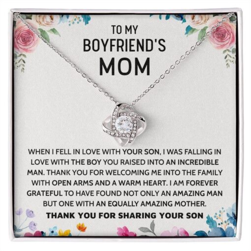 To My Boyfriends Mom Necklace, Mothers Day Gifts For Boyfriends Mom From Girlfriend